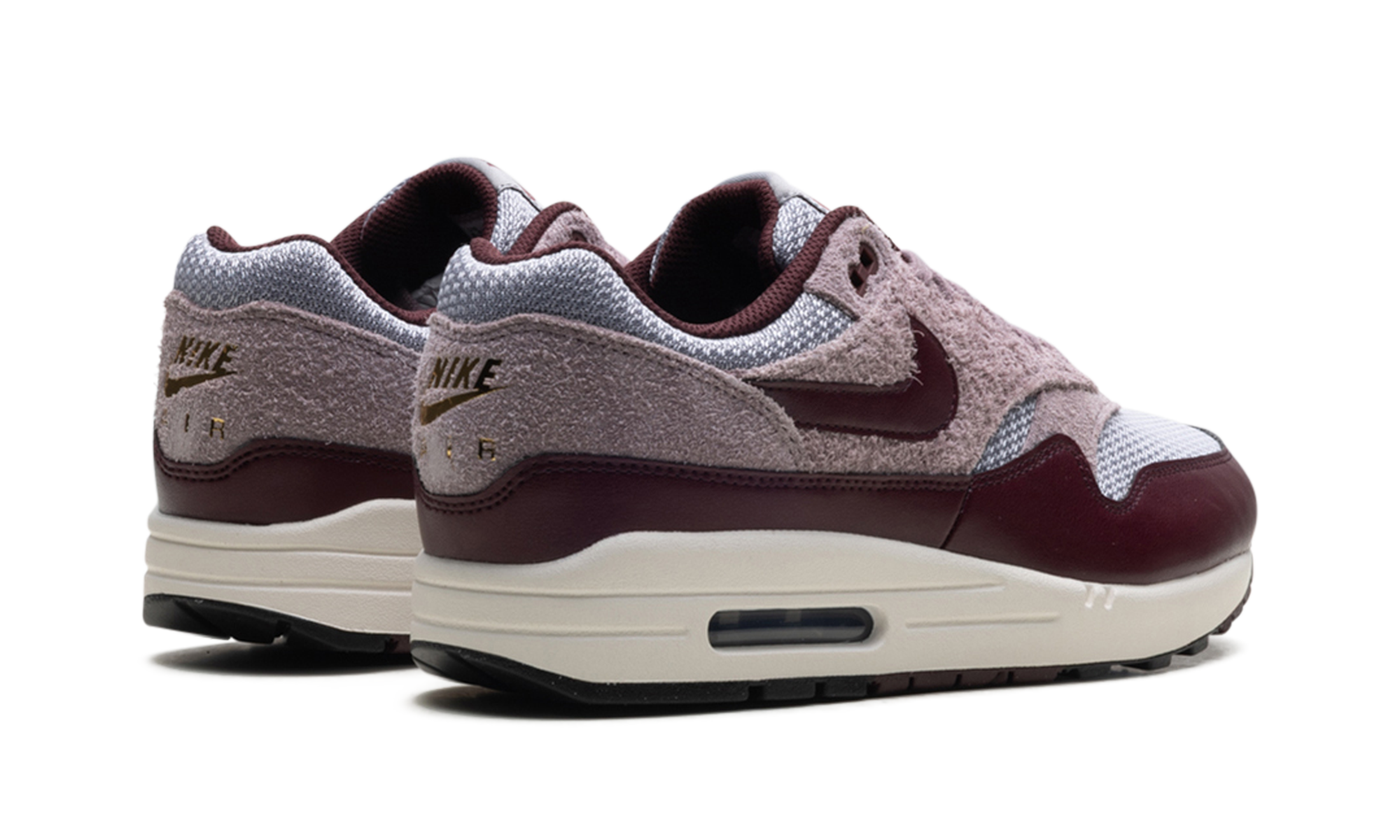 Air Max 1 ESS PRM "CEMENT GREY/BURGUNDY CRUSH" FQ7327 001