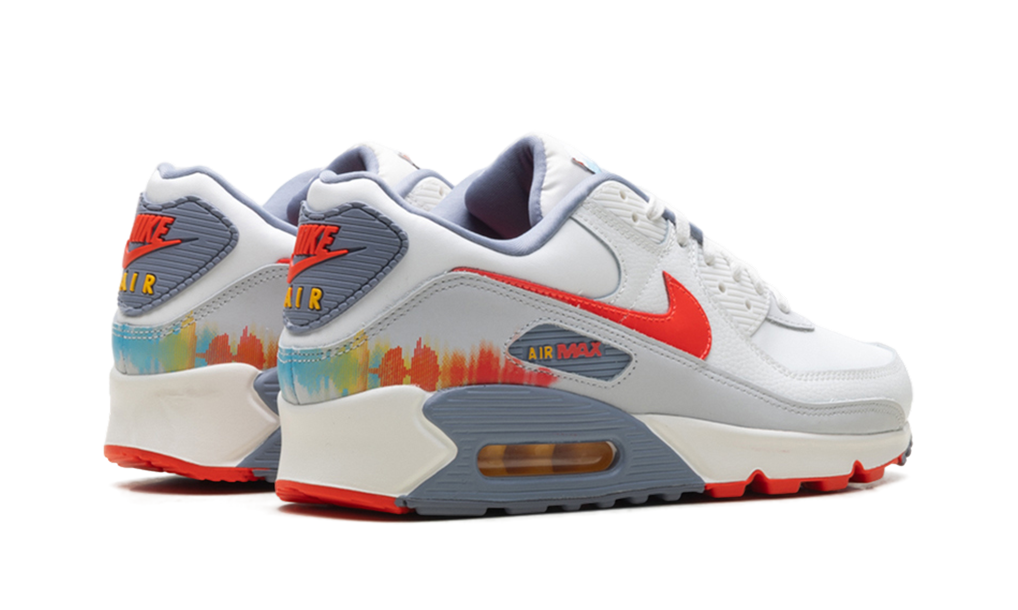Air Max 90 Premium "Summit White Ashen Slate Pure Platinum Bright Crimson" HJ9147 121
