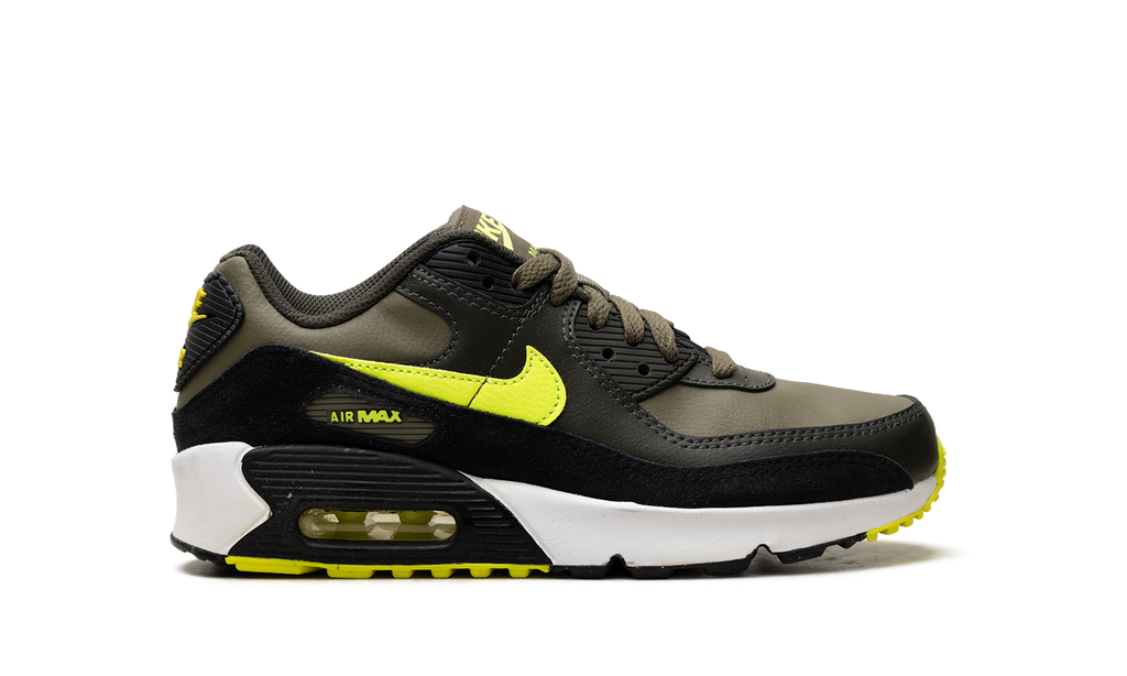 Air Max 90 Leather GS "Medium Olive Volt" DV3607 200