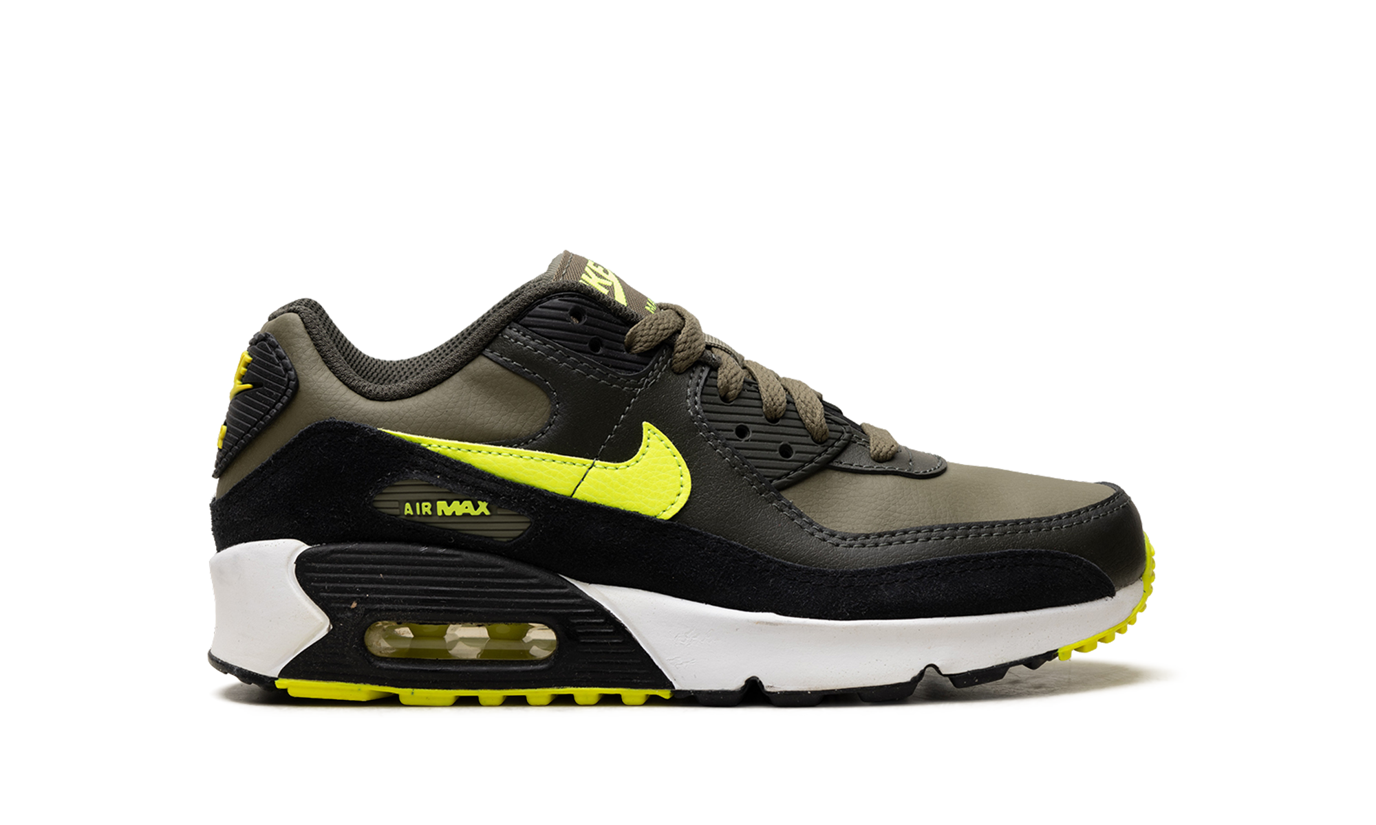 Air Max 90 Leather GS "Medium Olive Volt" DV3607 200
