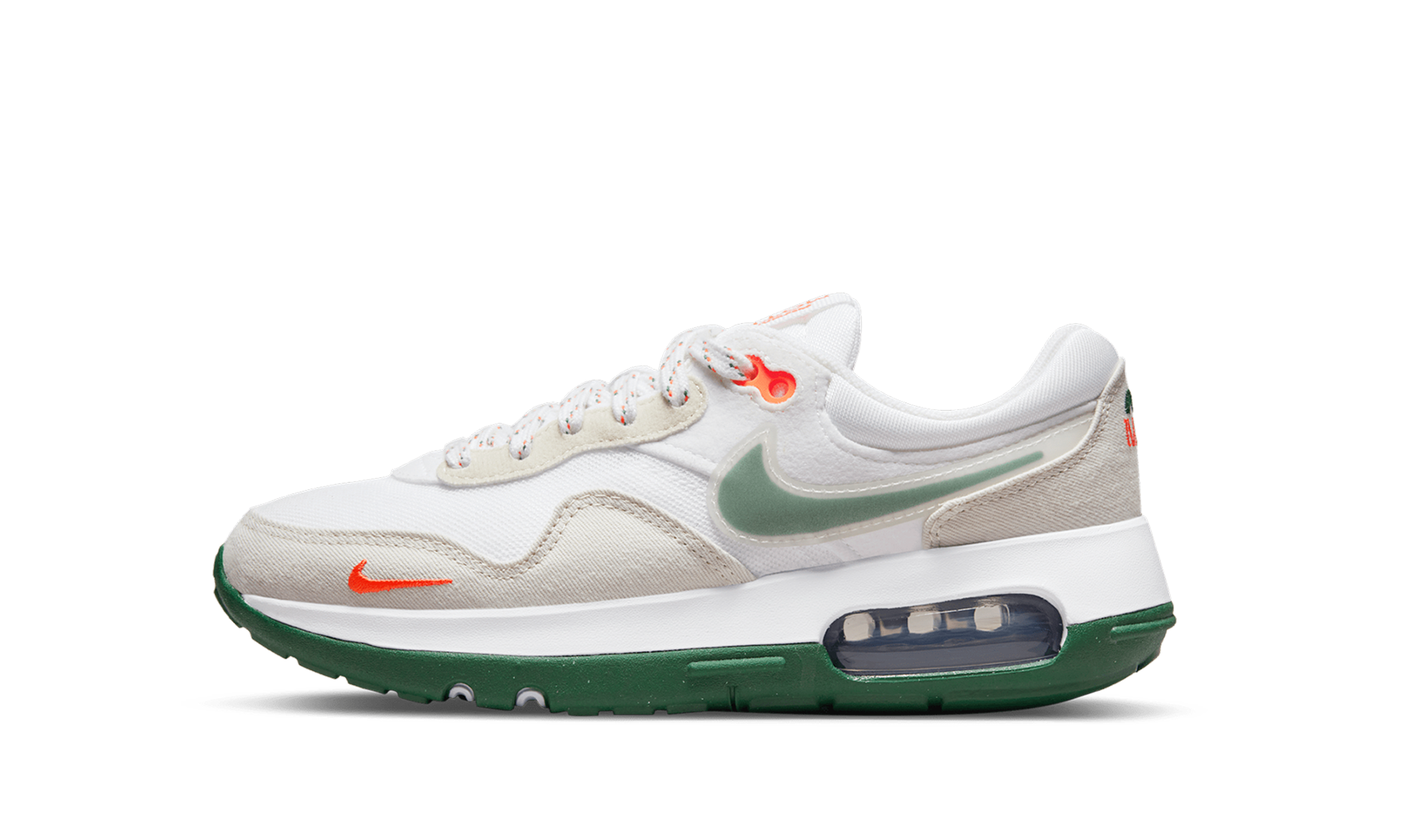AIR MAX MOTIF GS "White/Safety Orange/Light Bone/Gorge Green" DX2957 100