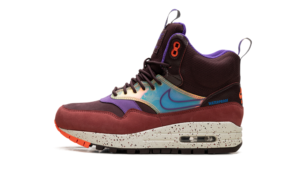 AIR MAX 1 MID SNEAKERBOOT WMNS "Deep Burgundy Iridescent" 685269 600